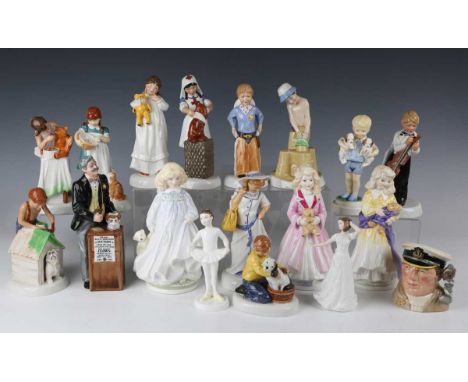 Ten Royal Doulton Childhood Days figures, comprising Dressing Up, HN2964, Please Keep Still, HN2967, It Won't Hurt, HN2963, I