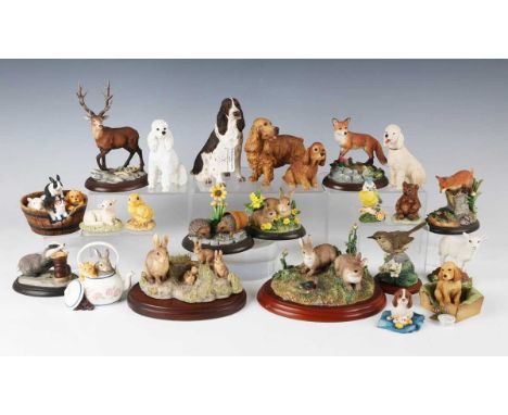 A large mixed group of Border Fine Arts Studio and Chiltern Collection animals and groups, including four First Friends, a Ru