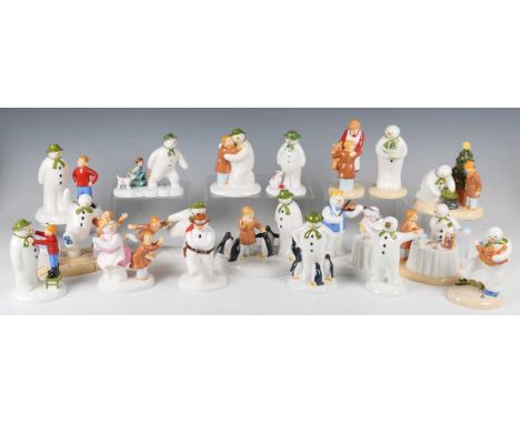 Sixteen Coalport Characters The Snowman figures, including the limited edition Christmas Friends, limited edition Treading Th