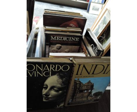 A selection of text and reference books including art interest