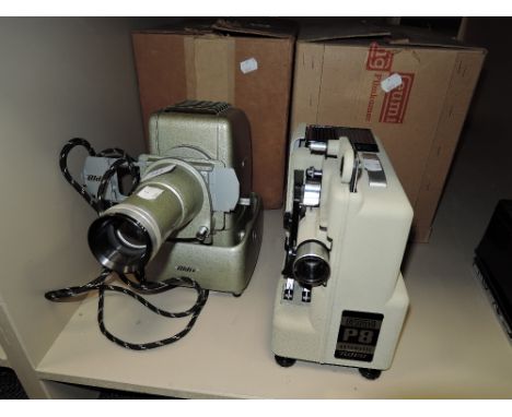 A Eumig P8 super 8mm film projector and similar slide viewer