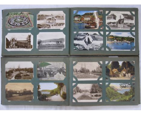 Two albums of vintage postcards, topographical and other and a quantity of loose similar postcards (2 albums and 2 cartons)