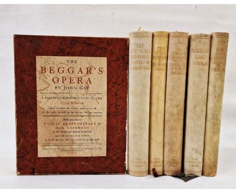 Argonaut Press to include:-"Ralegh's Last Voyage", The Argonaut Press 1932, offsetting on tp from frontis, brown boards, rath