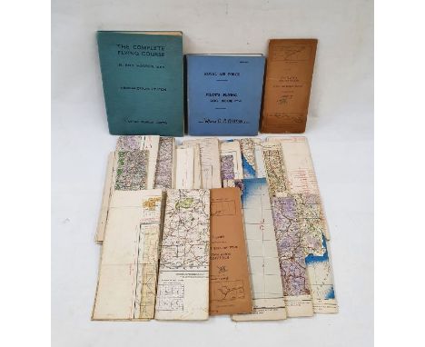 Reproduction of Guy Gibson's RAF flying log book with manual of flying tuition, together with a collection of Royal Air Force