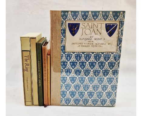 Shaw, Bernard and Ricketts, C (ills)"St Joan, a Chronicle Play in Six Scenes and an Epilogue", Constable & Co 1924, limited e