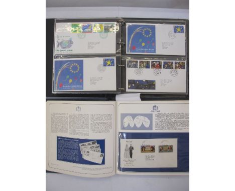 Two Albums of First Day Covers, GB from 1990 to 1993, all with typewritten addresses, with some duplication but with differen