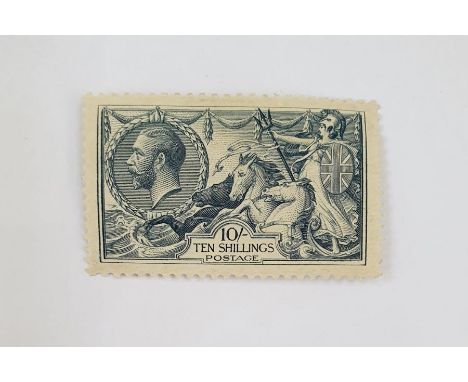 GB: Mint 10/- dull grey blue Bradbury Wilkinson 1918-1919, SG417, cat £475
