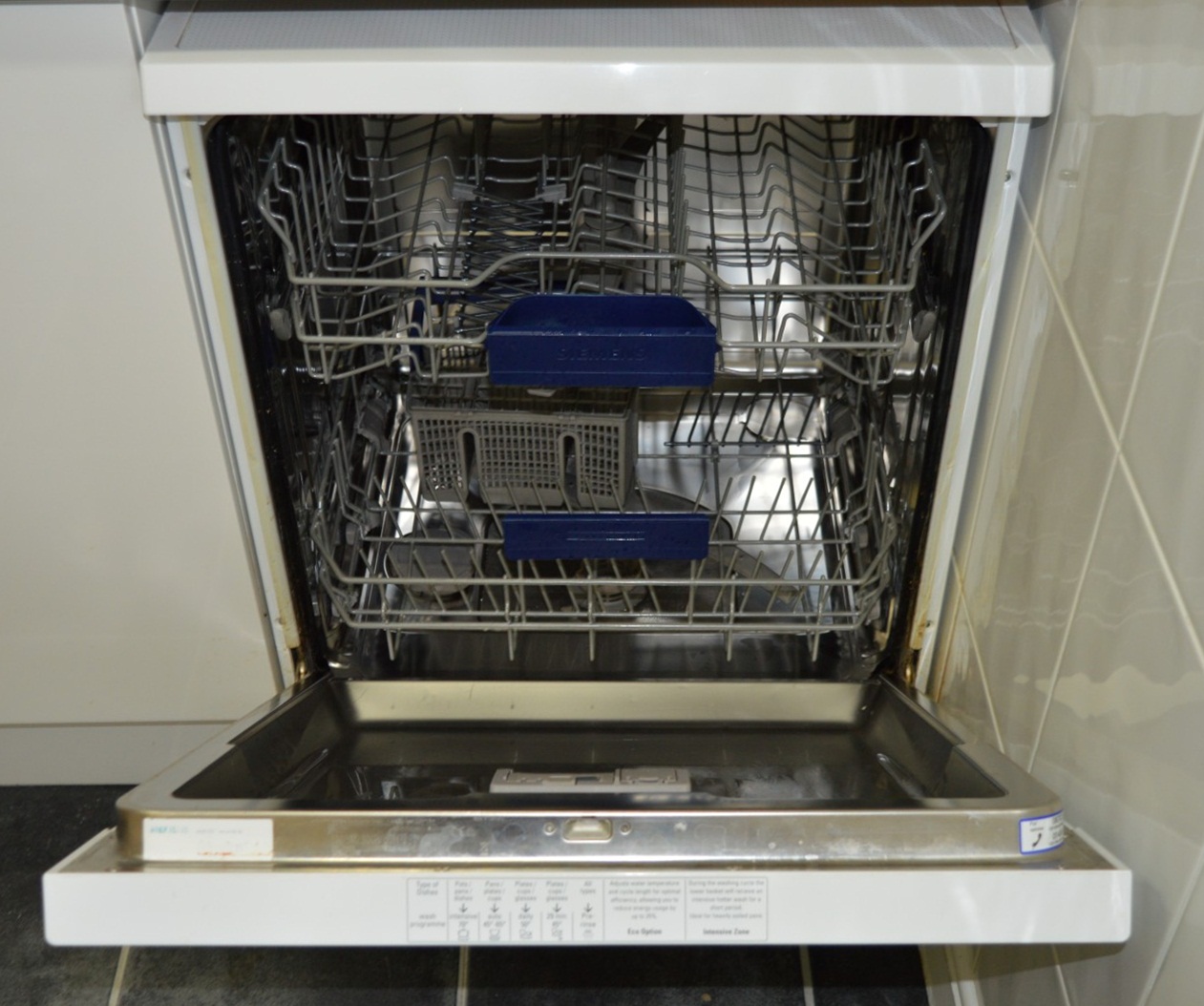 1 x Siemens 60cm SD6P1S Ecosense Dishwasher - White Finish - CL300 ...