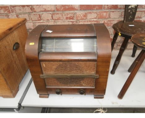 vintage wood case radio