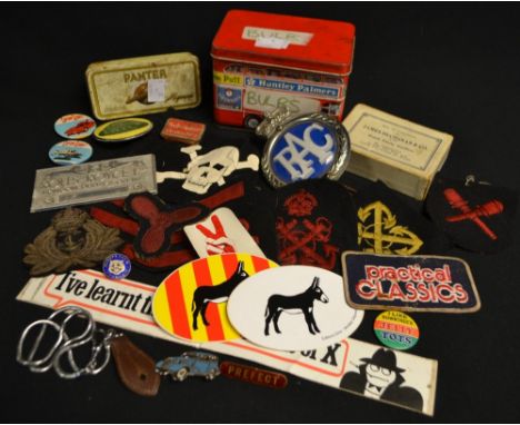 Advertising and Naval Interest - enamelled and other badges, including Morgan, Rolls Royce, Citroen, Captain Scarlet; assorte