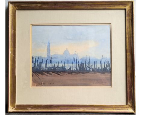 John Miller (British 1931-2002), "Venice Light", watercolour, inscribed lower left and signed lower right, image 25cm x 32cm,