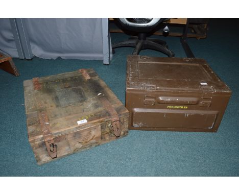 Wooden & Metal Military Ammunition Crates