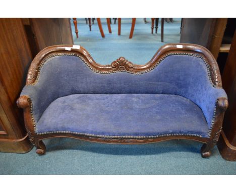 Child’s Miniature Carved Mahogany Sofa