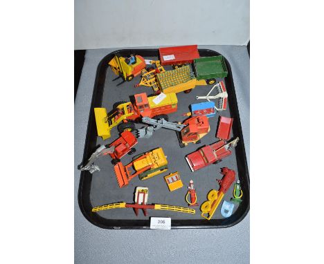 Corgi and Dinky Diecast Diggers and Farm Vehicles