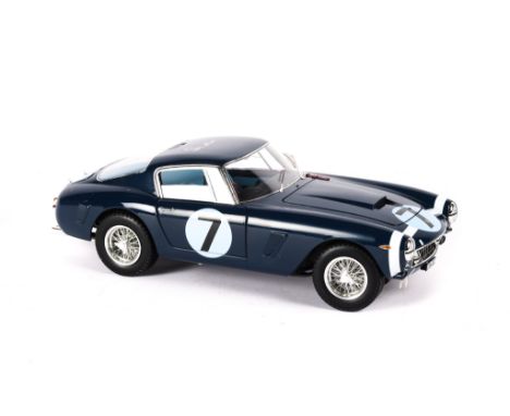A 1:18 scale HotWheels Elite Ferrari 250GT Berlinetta Passo Corto 'SWB'. 1961 RAC Tourist Trophy. Signed by Stirling Moss, wi