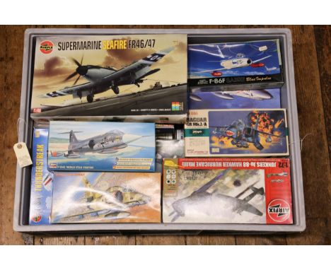 18 aviation related Model kits in 1:72 and 1:48 scale. Makes includes Airfix, Matchbox, Fujimi, and others. 1:48 scale EE Lig
