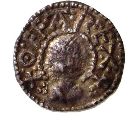 Anglo Saxon coins - Kings of Mercia OFFA [757-96] silver penny. Portrait type – Light coinage. LONDON or CANTERBURY mint. Mon