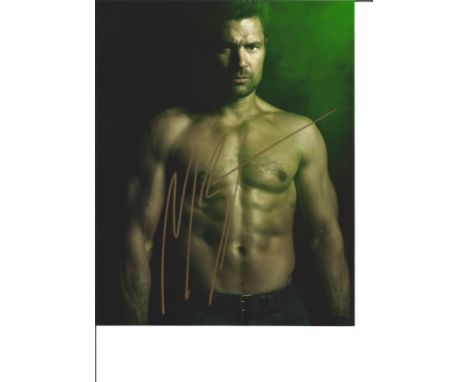 Blowout Sale! Man Bennett Arrow hand signed 10x8 photo. This beautiful hand signed photo depicts Manu Bennett as Slade Wilson