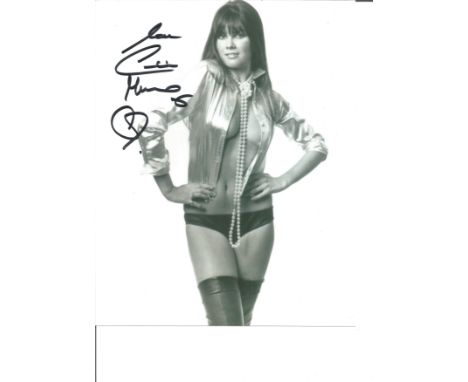 Blowout Sale! Caroline Munro sexy 007 hand signed 10x8 photo. This beautiful hand-signed photo depicts Caroline Munro who is 
