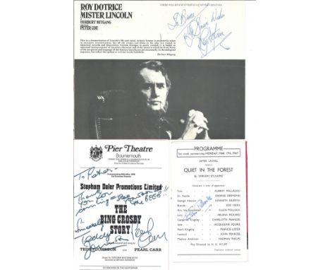 Signed Theatre programme collection. 68 included.  Amongst signatures are Teddy Johnson, Pearl Carr, Ellen Pollock, Patricia 