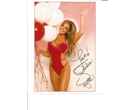 Blowout Sale! Sandra Taylor Penthouse Pet &amp; actress hand signed 10x8 photo. This beautiful hand- signed photo depicts San