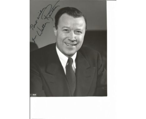 Walter Philip Reuther signed 10 x 8 b/w photo. He was an American leader of organized labour and civil rights activist who bu
