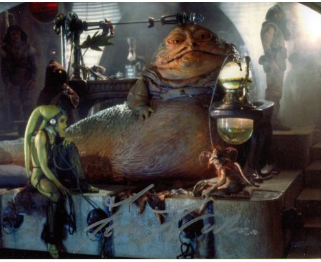 Star Wars. 8x10 inch Star Wars Return of the Jedi movie photo signed by actress Femi Taylor who played Jabba the Hutt's danci