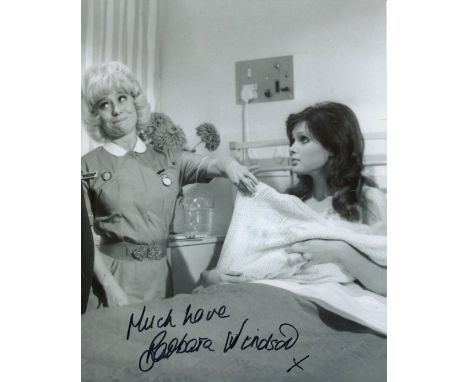 Barbara Windsor 8x10 photo from the film Carry On Matron signed by actress Barbara Windsor who no longer signs due to her ill