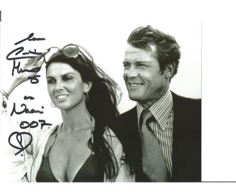 Blowout Sale! Caroline Munro sexy 007 hand signed 10x8 photo. This beautiful hand-signed photo depicts Caroline Munro who is 