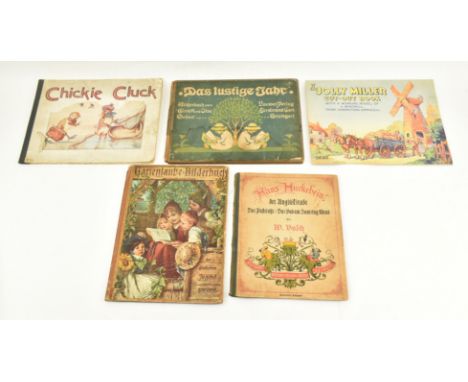 Children's illustrated. A collection of five late 19th - early 20th century works, being [1926] Chickie Cluck, Pictures by Lo