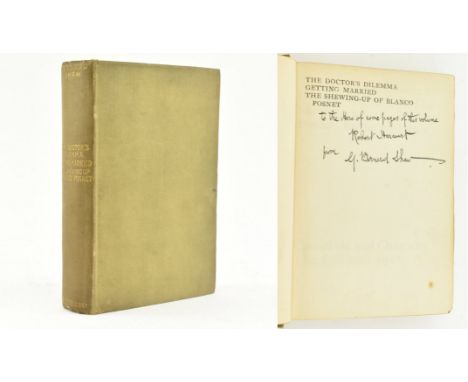 Bernard Shaw, George. 1911 The Doctor's Dilemma, Getting Married, &amp; The Shewing-up of Blanco Posnet. Publ. Constable and 