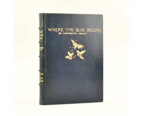 Zaehnsdorf fine binding. Rackham, Arthur (illus.). [1922] Where the Blue Begins by Christopher Morley. Bound in lavish blue f