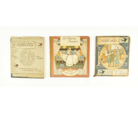 Crane, Thomas (illus.). Three late 19th century illustrated children's books. The lot comprising two copies of 1882 Abroad by