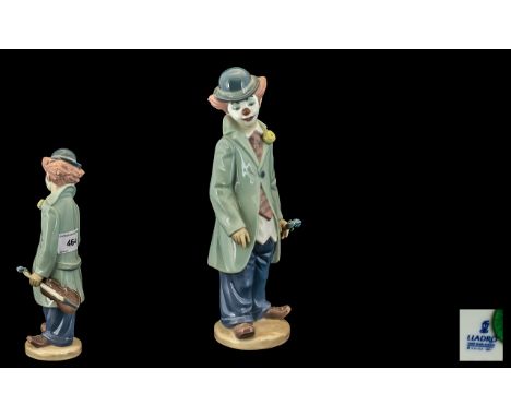 Lladro Handpainted Figure 'Circus Sam' Model No. 5472.  Issued 1988 - retired.  Height 8.5" - 21.25 cm.  1st quality, mint co
