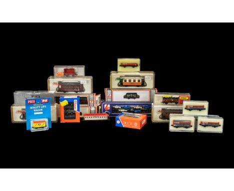 Railway Interest.  A Collection of Railway Related Boxed Items to include Roco 34501 and 34506 Fleischmann 8500, various Pate