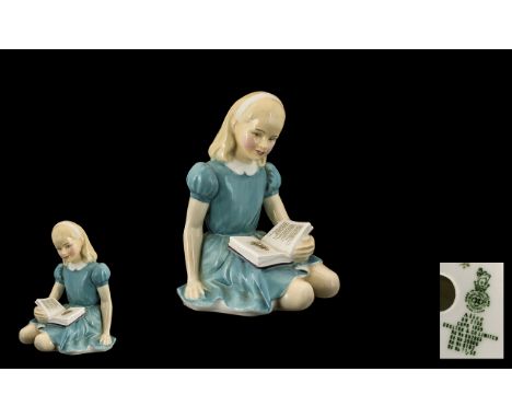 Royal Doulton Hand Painted Figure 'Alice', HN 2158, designer M Davies, issued 1969 -1981, 5 inches (12.5cms) high, first qual