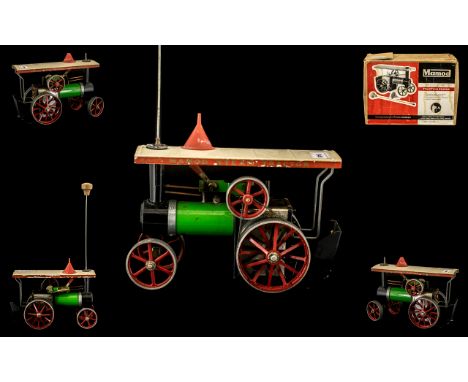 Mamod Traction Engine complete with vapourising spirit lamp filler funnel, detachable steering extension and full instruction