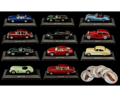 Edition Atlas Collections Detailed Small Scale Models for Adult Collectors, 1/43 scale,' Jaguar Collection' complete set of 1