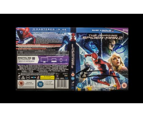 Amazing Spider-Man 2 DVD Bluray Cover Signed By Signed By Andrew Garfield & Emma StoneThis is something unusual, it is a must