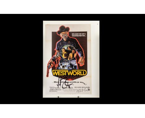 West World Rare Poster Book Page Proof Signed By Yul Bryner & Michael CrichtonThis item is very special indeed, it was a gift