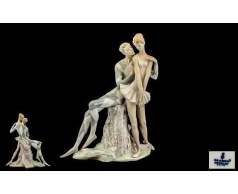 Lladro Large and Impressive 'Idyl', model no.1017, issued 1969 - 1991; 14.25 inches (36cms) high; first quality, mint conditi