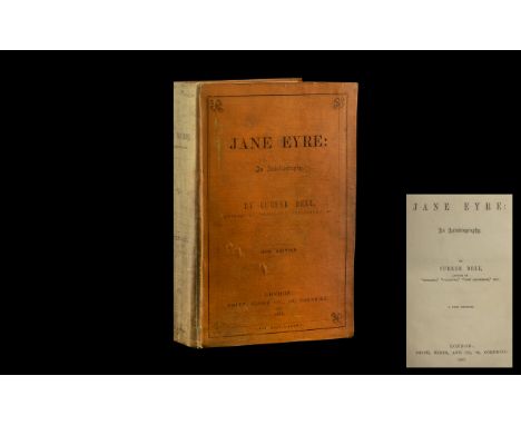 Bronte: 'Jane Eyre' An Autobiography by Currer Bell - New Edition , dated 1857 (Pen name of Charlotte Bronte); 8vo, published