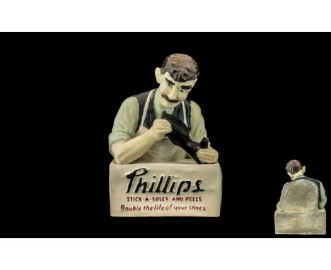 A Phillips Stick a Soles &amp; Heels Cobblers Shop Advertising Display Model - This piece dates back to the 1920s and would h