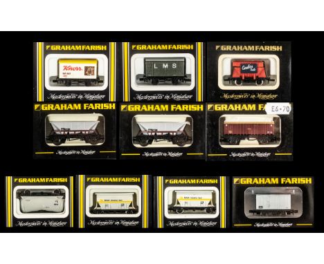 Graham Farish by Bachmann Collection of Masterpieces in Miniature, assorted, boxed N models for adult collectors, 10 in total