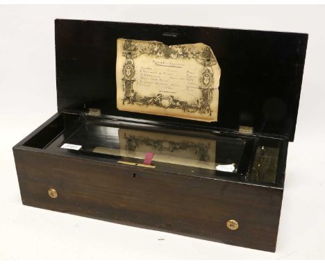 A Mandolin Expressive Musical Box, Playing Six Airs, Ser. No. 3711, with the Mandolin teeth in groups of up to five across 2/