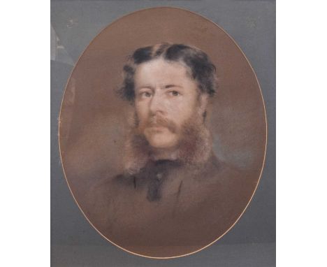 British School (19th Century)Portrait of a gentleman with distinguished facial hairIndistinctly signed, pastel, 44.5cm wide (