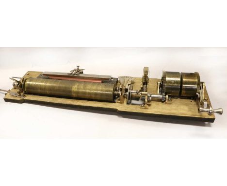 A Large Complete Interchangeable Cylinder Musical Movement, By Baker-Troll, Ser. No. 38659, with large double-spring motor, b