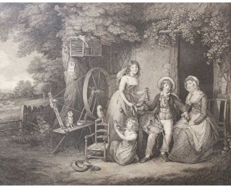 B Smith After J F Rigaud, Classical scene with cherubs in a landscapeEngraving, together with a collection of further prints 