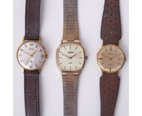 Three vintage gent's watches to include Sekonda, Avia &amp; Porta, (3).