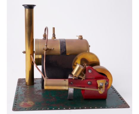 Dowman Models steam engine with boiler, 9" high.
